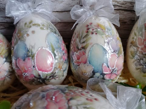 Komplet 3 szt pastelowych jajeczek