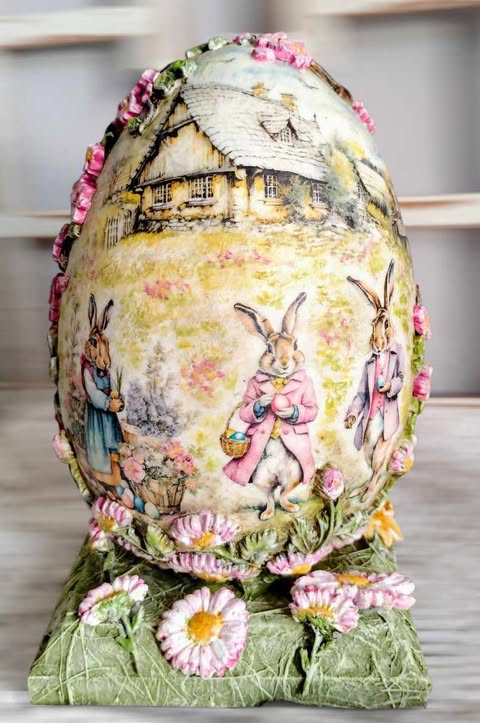 Jajo stojące przestrzenne 3d duże 15 cm