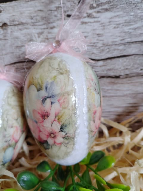 Pastelowe, delikatne pisanki Komplet 3 szt