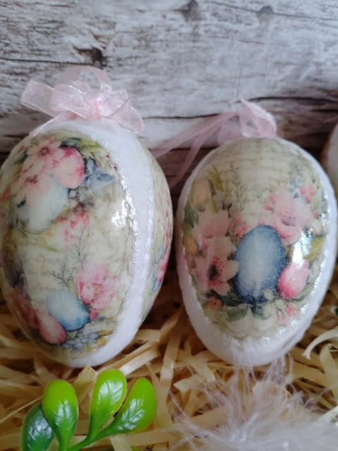 Pastelowe, delikatne pisanki Komplet 3 szt