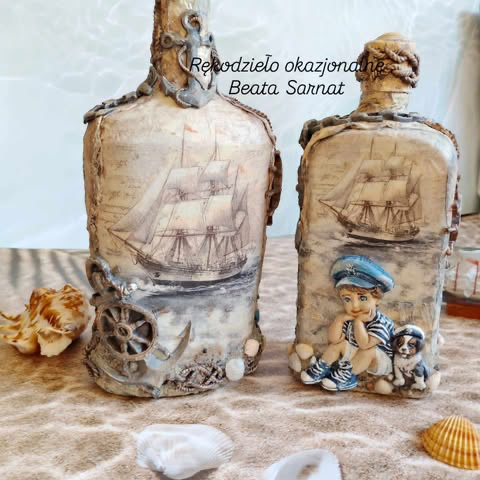 Butelka ozdobna na nalewkę -mniejsza 0,5l