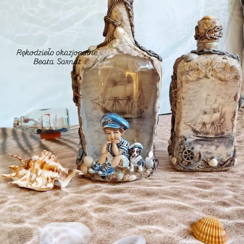 Butelka ozdobna na nalewkę -większa,