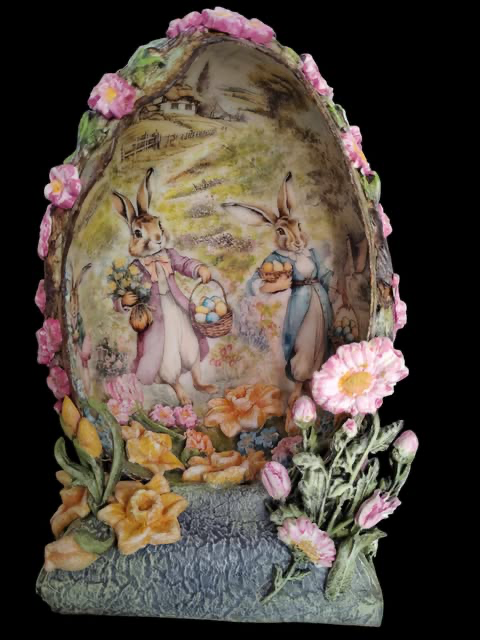 Jajo stojące przestrzenne 3d duże 15 cm