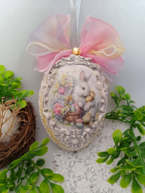 Jajko w pastelowym kremie, wielkość 12 cm