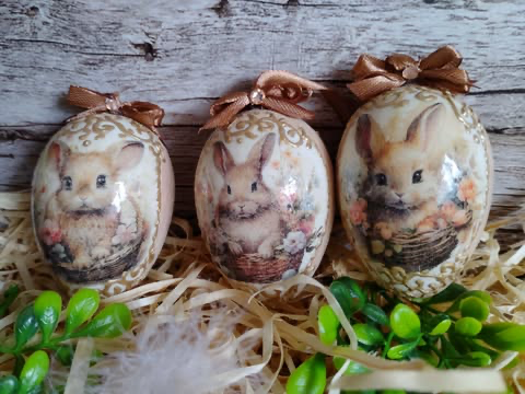 Jajeczka z zajączkami -Komplet 3 szt-sprzedane
