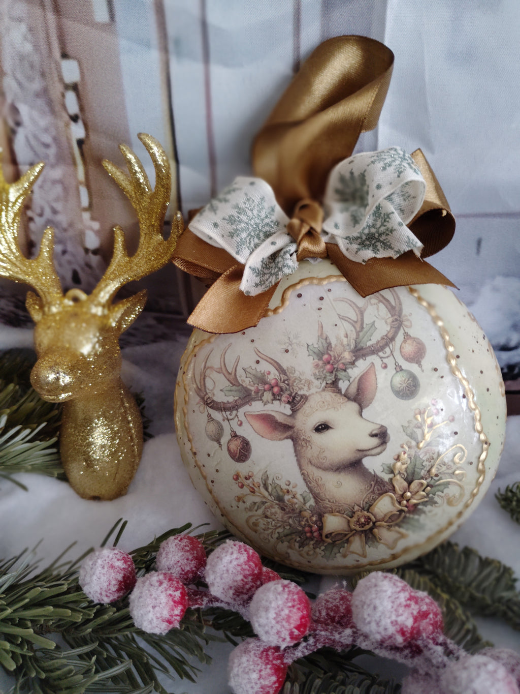 Komplet dwa serduszka i medalion, wielkość 10 cm -3szt  ozdobione dwustronnie